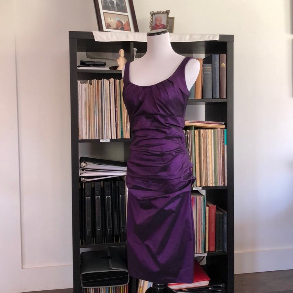 Melrose Purple Ruched Cocktail Dress, Size 4